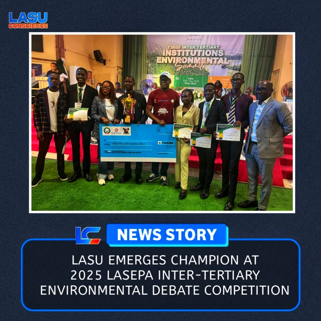 LASU EMERGES CHAMPION AT 2025 LASEPA INTER-TERTIARY ENVIRONMENTAL DEBATE COMPETITION